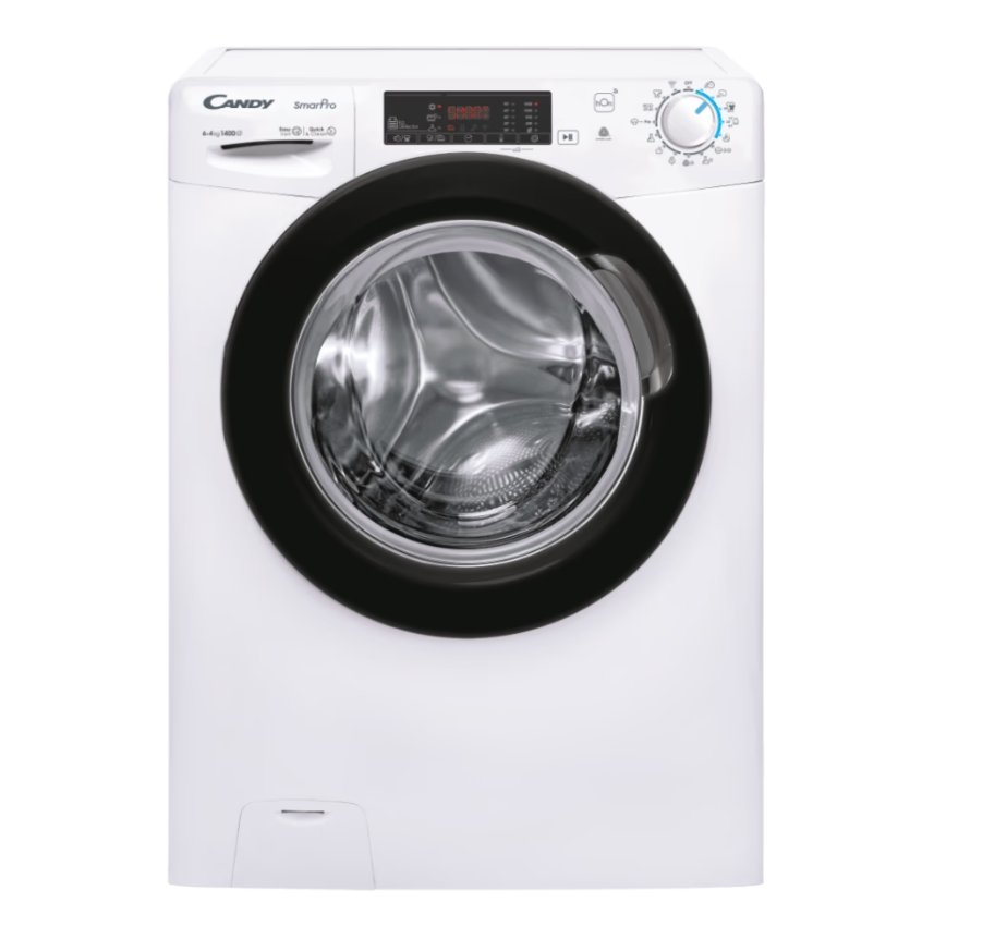 Candy Washing Machine with Dryer | CSHW4645TWB3/1-S | Energy efficiency class C/E | Front loading | Washing capacity 6 kg | 1400 RPM | Depth 45 cm | Width 60 cm | Display | Digit | Drying system | Drying capacity 4 kg | Steam function | White