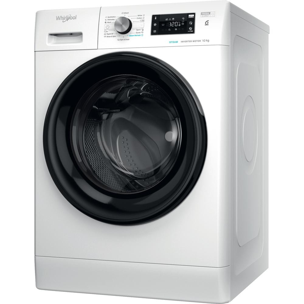 Whirlpool Washing machine | FFB 10469 BV EE | Energy efficiency class A | Front loading | Washing capacity 10 kg | 1351 RPM | Depth 60.5 cm | Width 59.5 cm | Display | LED | White