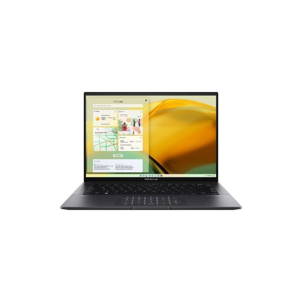 Asus | Zenbook UM3402YA-KP753W | Jade Black | 14 " | IPS | WQXGA | 2560 x 1600 pixels | Anti-glare | AMD Ryzen 5 | 7430U | 16 GB | LPDDR4X | SSD 512 GB | AMD Radeon Graphics | Windows 11 Home | 802.11ax | Bluetooth version 5.3 | Keyboard language Russian | Keyboard backlit | Warranty 24 month(s)