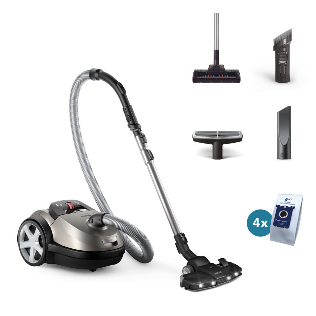 Philips Vacuum cleaner | XD8152/12 | Bagged | Power 900 W | Dust capacity 4 L | Pearl Metal