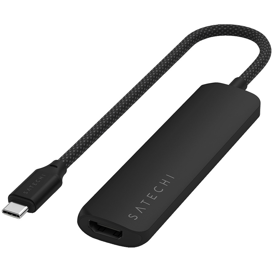 SATECHI 4-in-1 USB-C Slim Multiport Adapter 4K (Black)