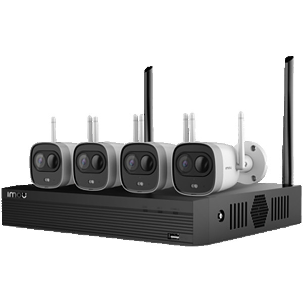 Wireless CCTV Kit -Lite, camera: Bullet 2C, resolution 2Mpx, 1/2.8" progressive CMOS, H.265, 25fps, 16xDigital Zoom, 2.8mm lens, night vision (IR) up to 30m, field of view: 102°. NVR: 1TB HDD, 1x SATA 2.0 (up to 8TB), 4CH 1080P@ H.265