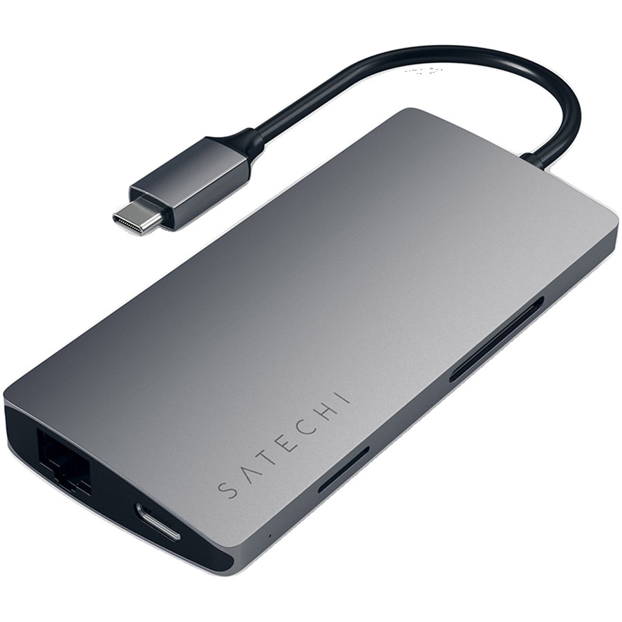 SATECHI Type-C Multi-Port Adapter 4K with Ethernet V2 Space Gray