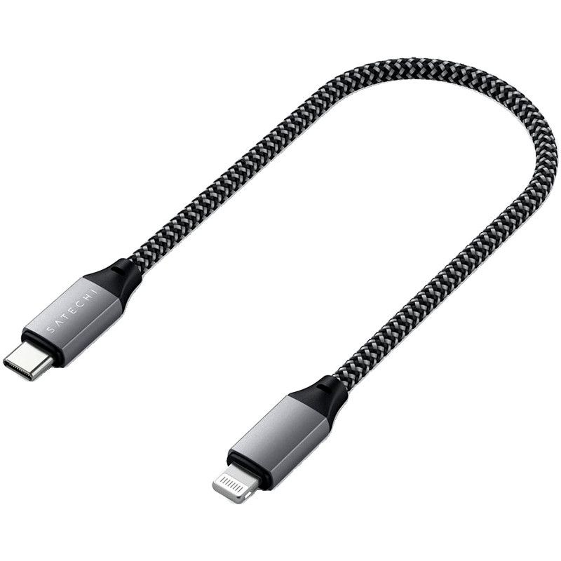 SATECHI Type C to MFI Cable 10 inch- Space Gray