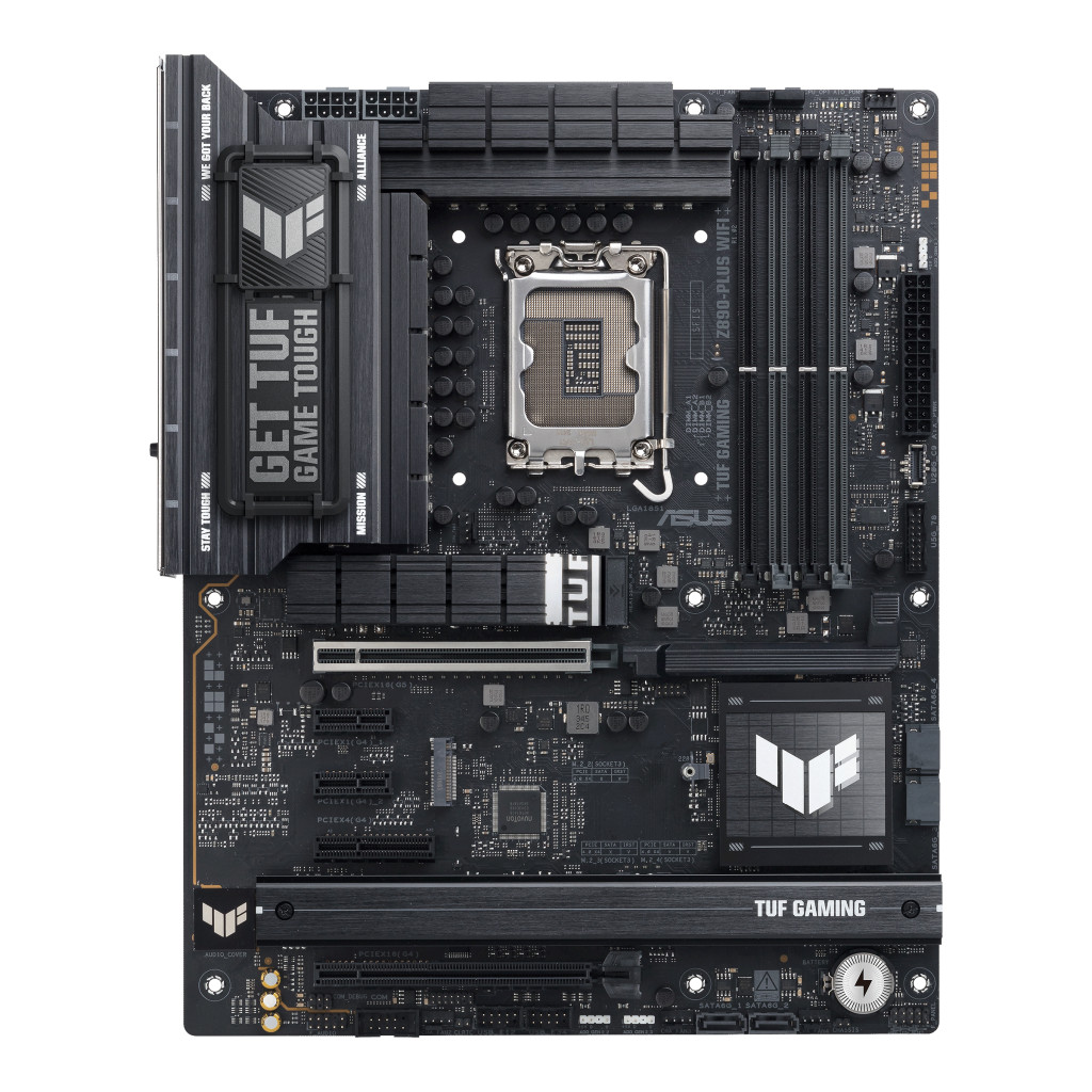 Asus TUF GAMING Z890-PLUS WIFI | Processor family Intel | Processor socket LGA1851 | DDR5 | Supported hard disk drive interfaces M.2, SATA | Number of SATA connectors 4