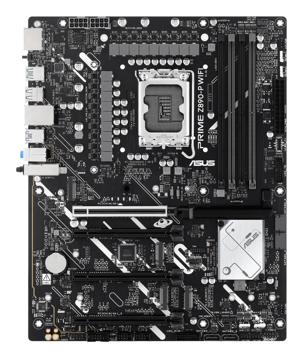 Asus PRIME Z890-P WIFI | Processor family Intel | Processor socket LGA1851 | DDR5 | Supported hard disk drive interfaces M.2, SATA | Number of SATA connectors 4