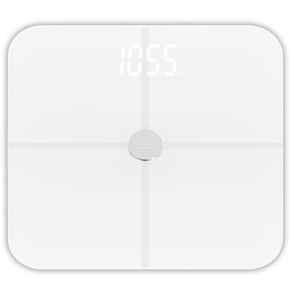 Adler Smart Bathroom Scale | AD 8187 | Maximum weight (capacity) 180 kg | Accuracy 100 g | Body Mass Index (BMI) measuring | White