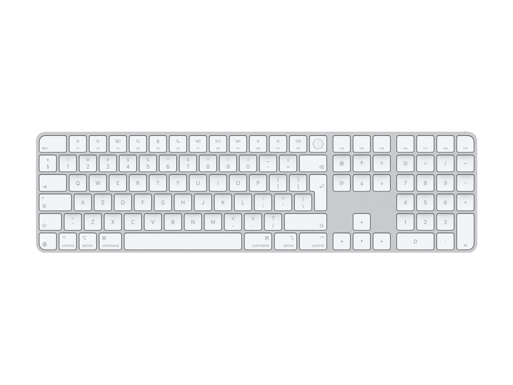 Apple Magic Keyboard with Touch ID and Numeric Keypad | Keyboard | Wireless | English | White