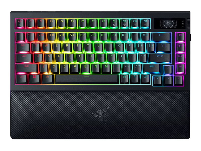 Razer | BlackWidow V4 Pro 75% | Mechanical Gaming Keyboard | 4K Hz Wireless | US | Black | Orange Tactile Switches Gen‑3 | Wireless connection