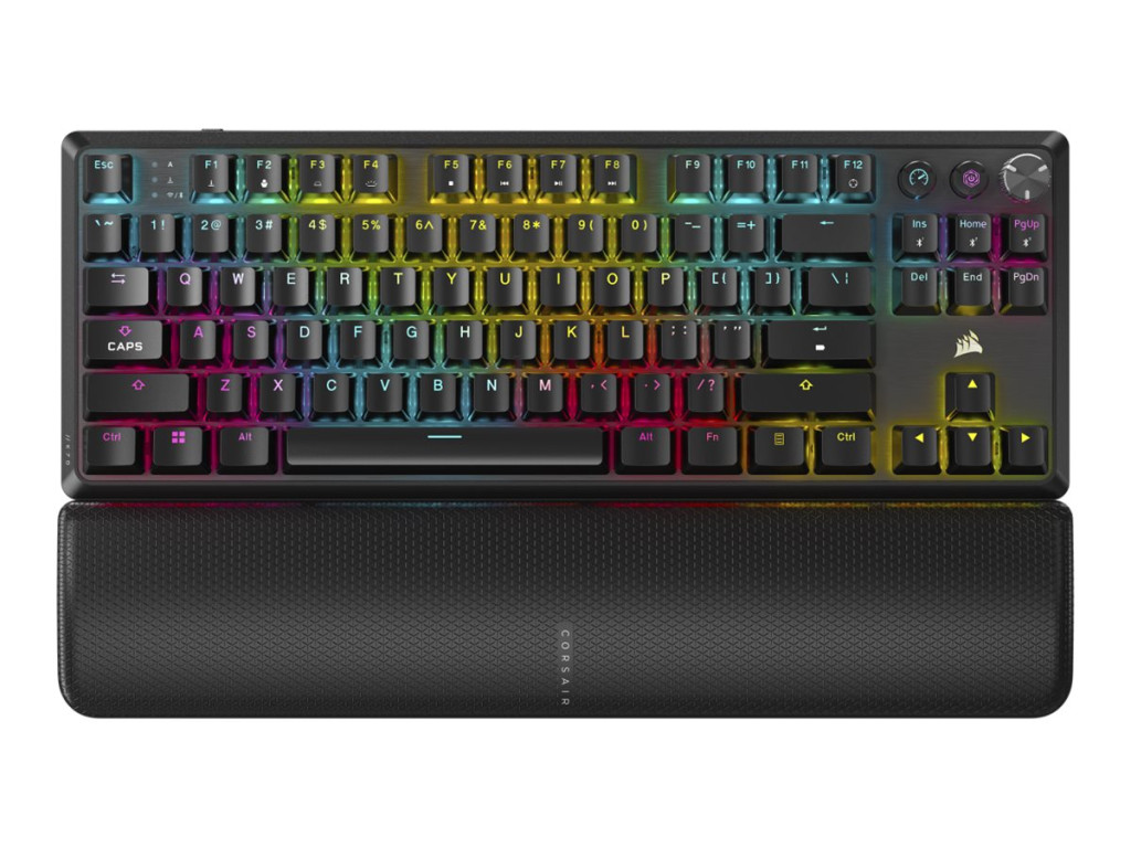 Corsair | Tenkeyless Mechanical Gaming Keyboard | K70 CORE TKL | Gaming Keyboard | Wireless | NA | Black | MLX RED Switch | Wireless connection