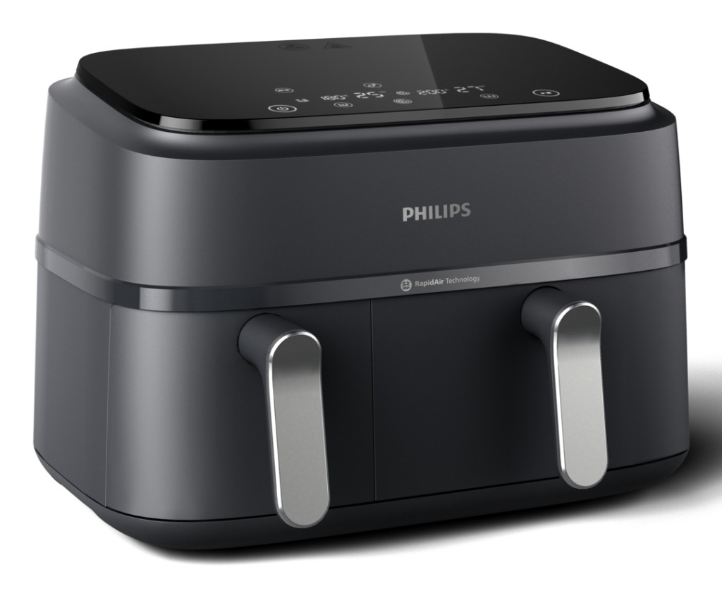 Philips Dual Basket Airfryer | NA351/00 3000 Series | Power 2750 W | Capacity 9 L | Rapid Air technology | Black