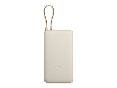 Xiaomi 33W Power Bank (Integrated Cable) | 20000 mAh | USB-C/USB-C cable/USB-A | Tan