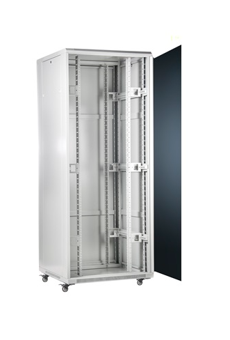 SOMI Networks | 42U, 19″ Freestanding Cabinet | 42U-80/80NACP | Gray | Max Load 800kg; Removable and Lockable Side Panels; Perforated Metal Doors; Unassembled | Depth: 80 cm