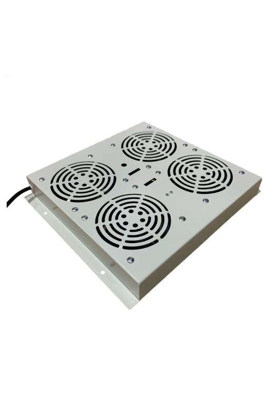 SOMI Networks | Four-fan unit for stand cabinets for 19" frame | VENT-4F | Grey | Airflow 564m3 /h; Cable Schuko 1.5m; Optional Thermostat is not Included; Noise level: 46dB