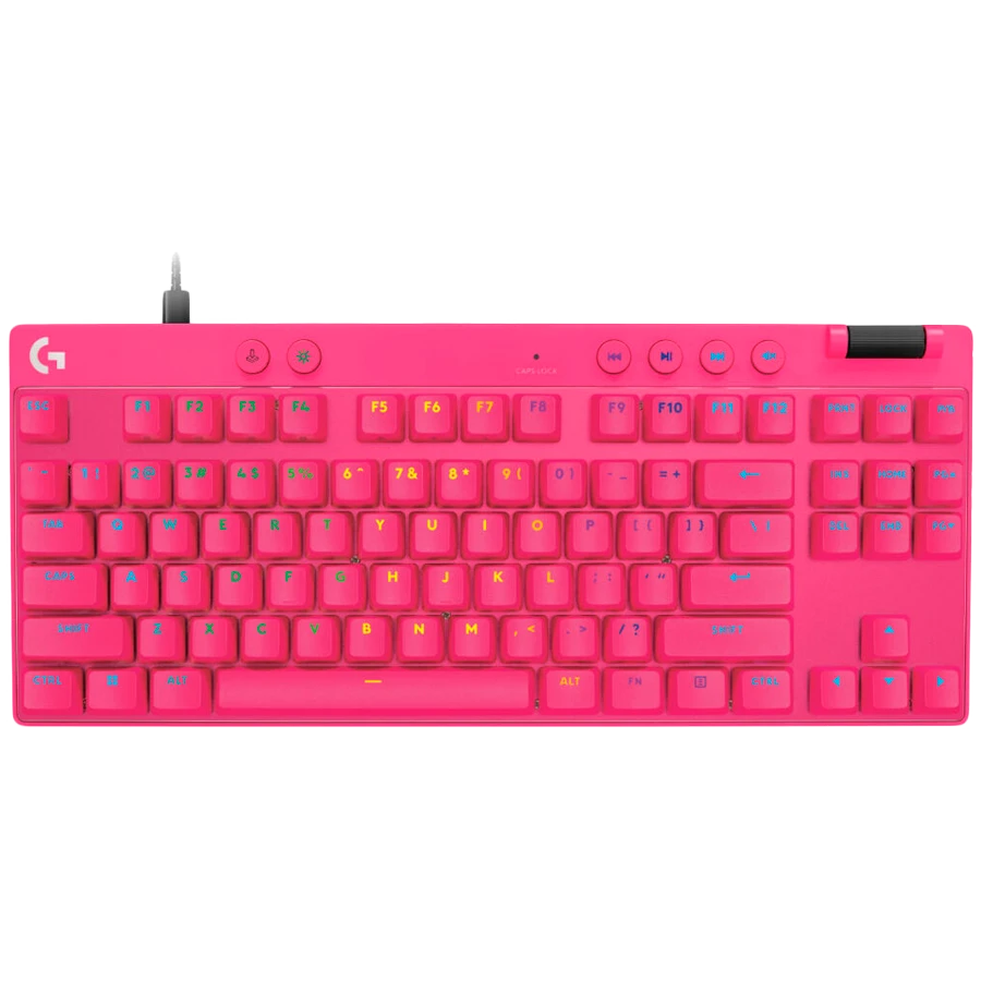 LOGITECH G PRO X TKL RAPID Gaming Keyboard - MAGENTA - US INT'L - USB - EMEA28i-935 - LINEAR