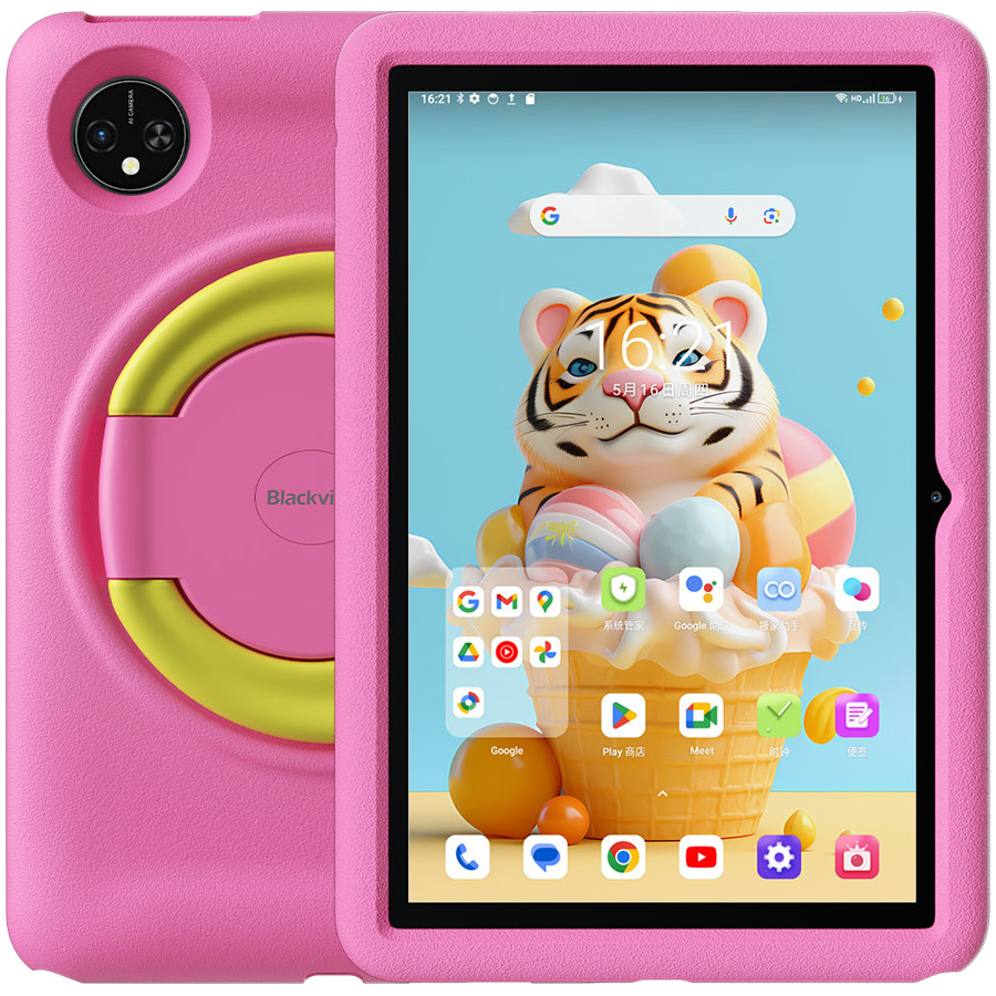 Blackview Tab 80 Kids 4GB/64GB, 10.1-inch HD+ 800x1280 IPS, Quad-core, 8MP Front/13MP Back Camera, Battery 7680mAh, Type-C, WiFi +BT, Android 14, SD card slot, Pink