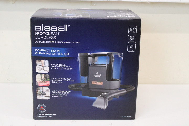 SALE OUT. Bissell SpotClean Cordless EU, Carpet and Upholstery Cleaner | Bissell | SpotClean EU, Carpet and Upholstery Cleaner | 3681N | Cordless operating | Washing function | 25.9 V | Operating time (max) 35 min | Black | Warranty 24 month(s) | DAMAGED PACKAGING