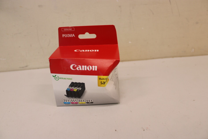 SALE OUT. Canon CLI-551 BK/C/M/Y Ink Cartridge Multipack | Canon Cartridges | CLI-551 BK/C/M/Y Multipack | Ink | Black, yellow, cyan, magenta | DAMAGED PACKAGING