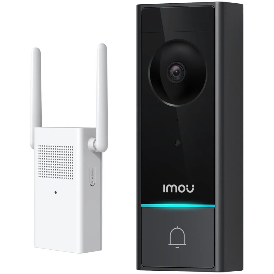 Wireless Doorbell DB60 with a Wireless Chime DS21 in one Kit; DB60 battery doorbell, wirefree, 5Mpx, H.265 video compression, 2.0mm lens, night vision (IR) up to 5m, field of view: 164°(D), up to 30 days video recordings (4GB internal storage)