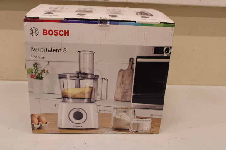 SALE OUT. Bosch MCM3501M Food processor, 800W, Bowl capacity: 2.3L, 2 speed settings, Black/Brushed stainless steel | Bosch | MCM3501M | Food Processor | 800 W | All plastics that are in contact with food are BPA free | Black | DAMAGED PACKAGING, SCTRATCHES ON BOTTOM