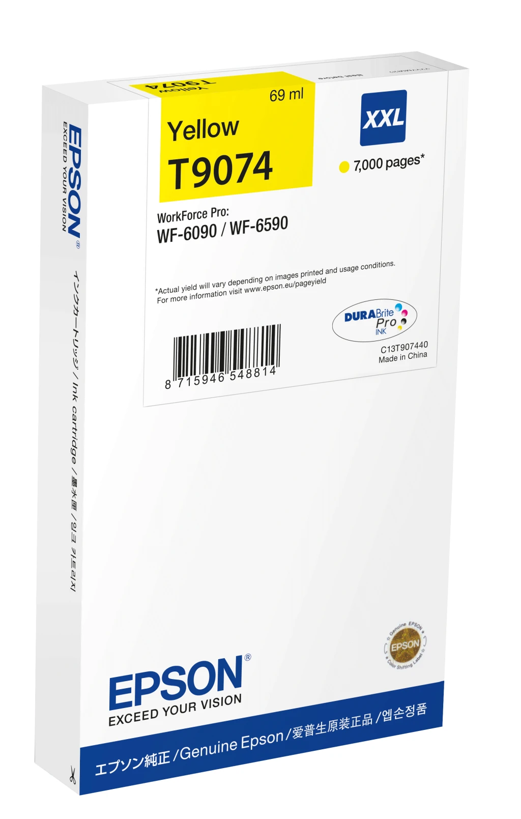 Epson C13T90744N tindikassett 1 tk Originaal Extra (Super) High Yield Kollane
