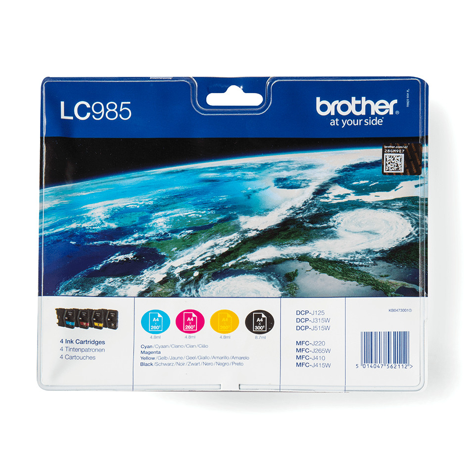 Brother LC985VALBP | Ink cartridge | Magenta, Black, Cyan, Yellow