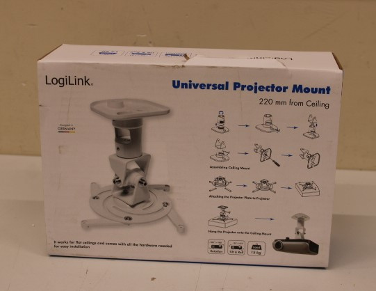 SALE OUT. Logilink BP0003 Projector mount, ceiling, universal, 220 mm, white | Logilink | DAMAGED PACKAGING