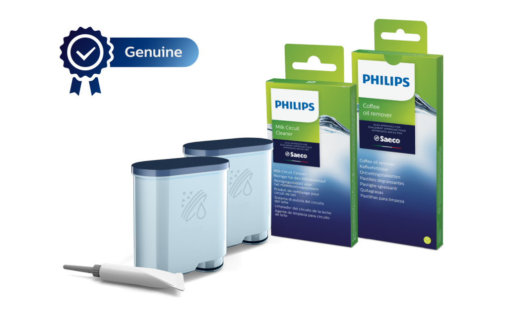 Philips | Coffee maker Maintenance kit: Oil, 2x AquaClean, 6x Coffee oil remover tablets, 6x Milk circuit cleaner sachets | CA6707/10