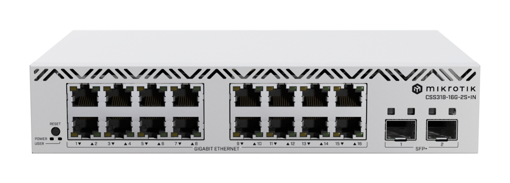 MikroTik Cloud Smart Switch with SwitchOS desktop case | CSS318-16G-2S+IN