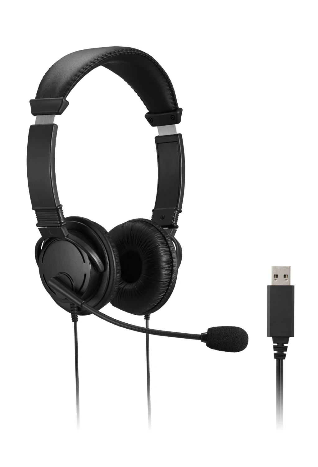 Klassikaline USB-A peakomplekt mikrofoni ja helitugevuse regulaatoriga