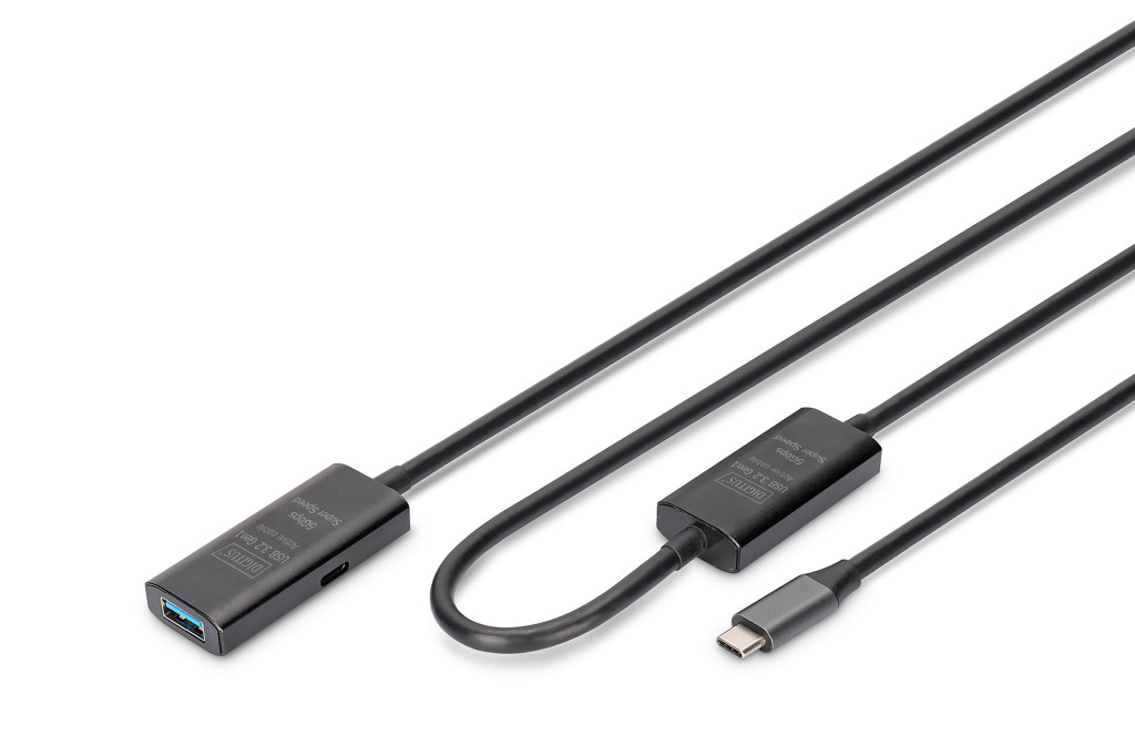 Digitus | Active USB 3.2 Gen1 5G extension cable | DA-73111 | USB-C to USB-A