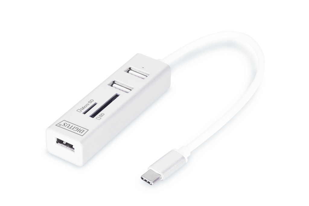 Digitus USB Type-C OTG 3-Port HUB and Card Reader | DA-70243