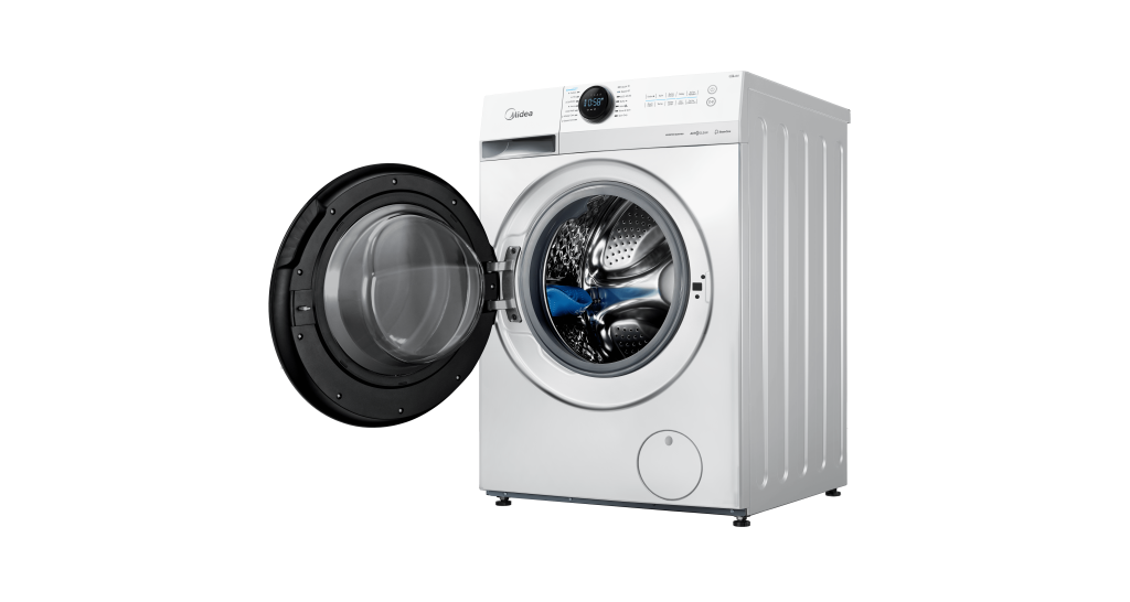 Midea Washing Machine | MF200W80WB/W | Energy efficiency class A | Front loading | Washing capacity 8 kg | 1400 RPM | Depth 48 cm | Width 60 cm | Display | LCD | Steam function | White