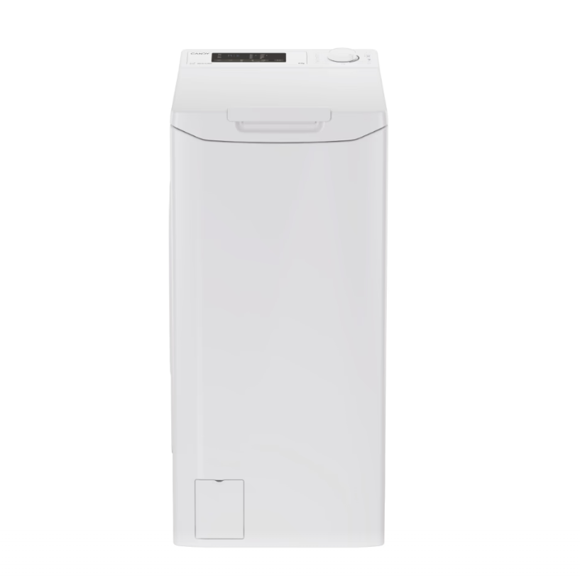 Candy Washing Machine | TCA063D3-S | Energy efficiency class C | Top loading | Washing capacity 6 kg | 1000 RPM | Depth 60 cm | Width 41 cm | Display | Digit | White