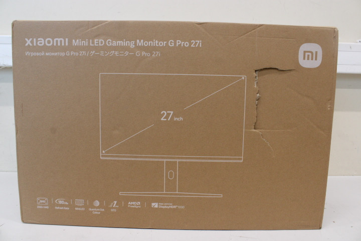 SALE OUT. Xiaomi Mini LED Gaming Monitor G Pro 27i EU | Xiaomi | Mini LED Gaming Monitor G Pro 27i EU | 27 " | LED | 16:9 | 180 Hz | 1 ms | 2560 x 1440 pixels | HDMI ports quantity 2 | Warranty 23 month(s) | DAMAGED PACKAGING