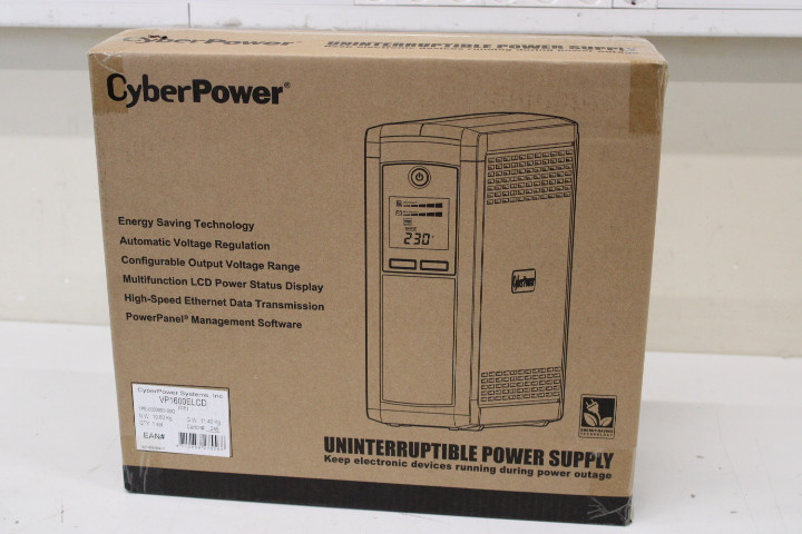 SALE OUT. CyberPower VP1600ELCD Backup UPS Systems | CyberPower | Backup UPS Systems | VP1600ELCD | 1600   VA | 960   W | DAMAGED PACKAGING