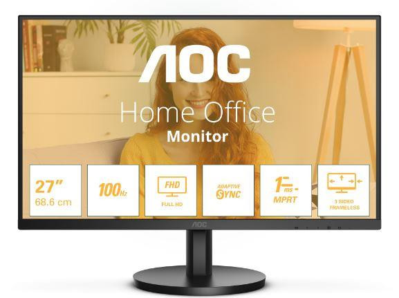 AOC B3 27B3HMA2 LED display 68,6 cm (27") 1920 x 1080 pikslit Full HD LCD Must