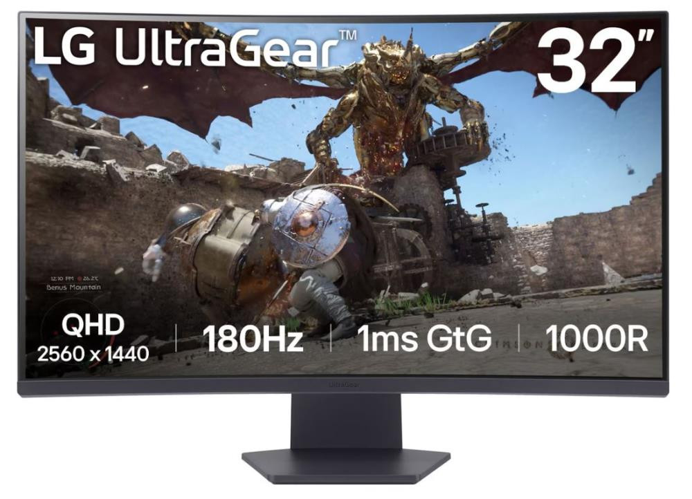 LG 32GS60QC-B PC lamekuvar 80 cm (31.5") 2560 x 1440 pikslit Quad HD Must