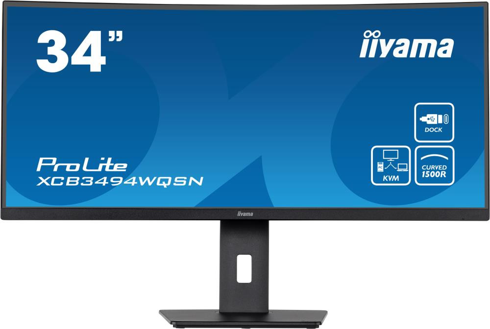 iiyama ProLite XCB3494WQSN-B5 LED display 86,4 cm (34") 3440 x 1440 pikslit UltraWide Quad HD Must