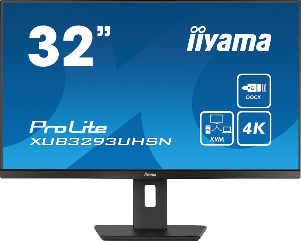 iiyama ProLite XUB3293UHSN-B5 PC lamekuvar 80 cm (31.5") 3840 x 2160 pikslit 4K Ultra HD LCD Must