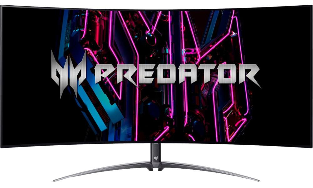 Acer Predator X45bmiiphuzx PC lamekuvar 113 cm (44.5") 3440 x 1440 pikslit 4K Ultra HD OLED-ekraan Must