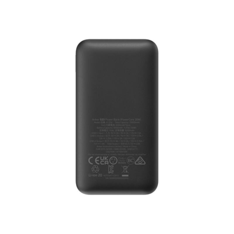 POWER BANK USB 10000MAH BLACK/30W 533 A1256G12 ANKER