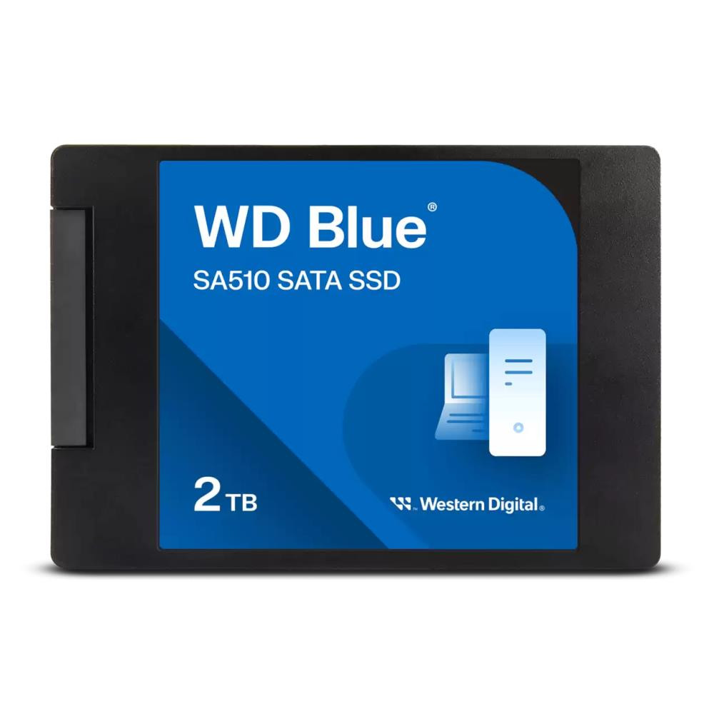 SSD|WESTERN DIGITAL|Blue SA510|2TB|SATA 3.0|Write speed 520 MBytes/sec|Read speed 560 MBytes/sec|2,5"|TBW 500 TB|MTBF 1750000 hours|WDS200T3B0A