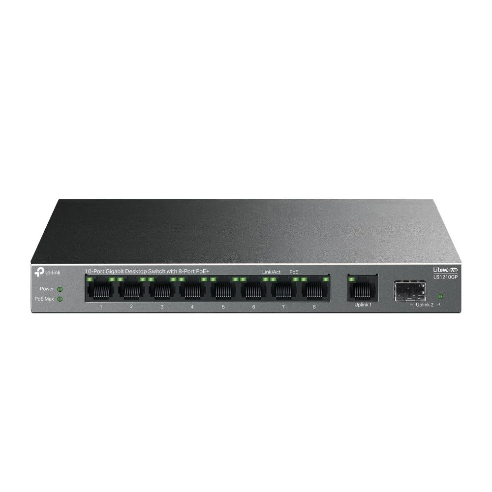 TP-Link LiteWave LS1210GP võrgulüliti Mittejuhitav Gigabit Ethernet (10/100/1000) Power over Ethernet tugi Must