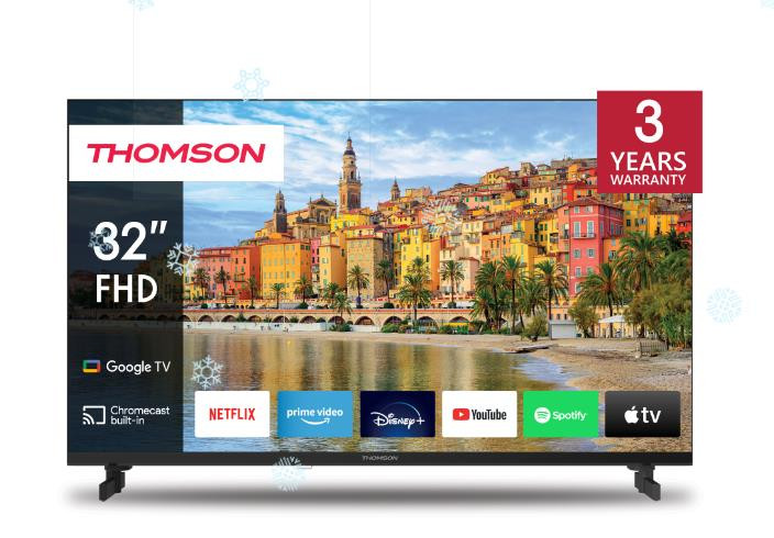 TV Set|THOMSON|32"|Smart/FHD|1920x1080|Wireless LAN|Bluetooth|Google TV|Black|32FG2S14