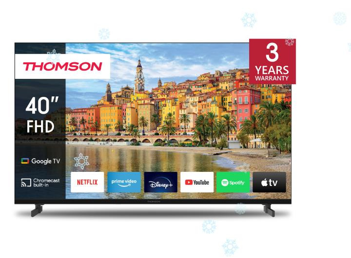 TV Set|THOMSON|40"|Smart/FHD|1920x1080|Wireless LAN|Bluetooth|Google TV|Black|40FG2S14
