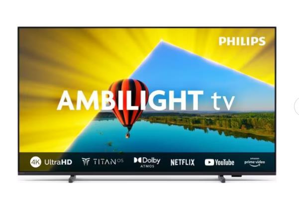 Philips 43PUS8079/12 teler 109,2 cm (43") 4K Ultra HD Nutiteleri funktsioon WiFi Must