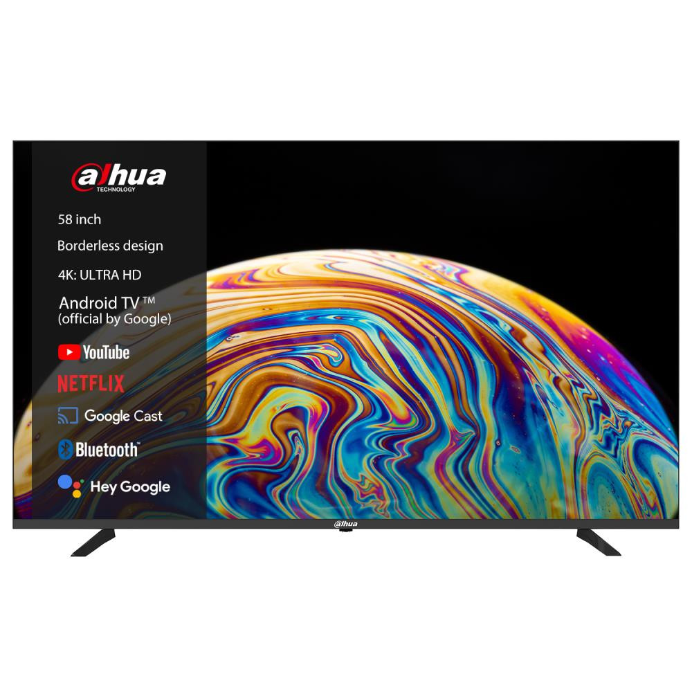 TV Set|DAHUA|58"|4K/Smart|3840x2160|Wireless LAN|Bluetooth|Android TV|Black|DHI-LTV58-SD400