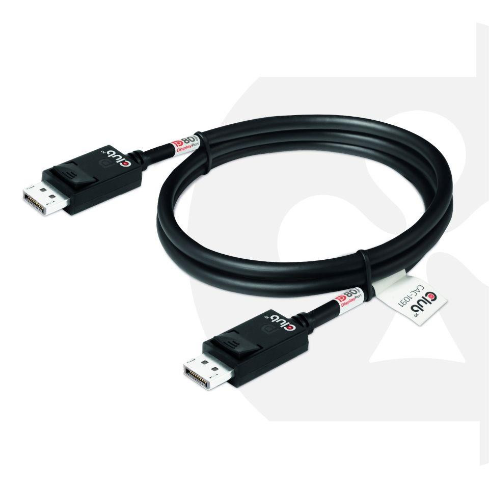 CLUB3D CAC-1091 DisplayPort-kaabel 1,2 m Must