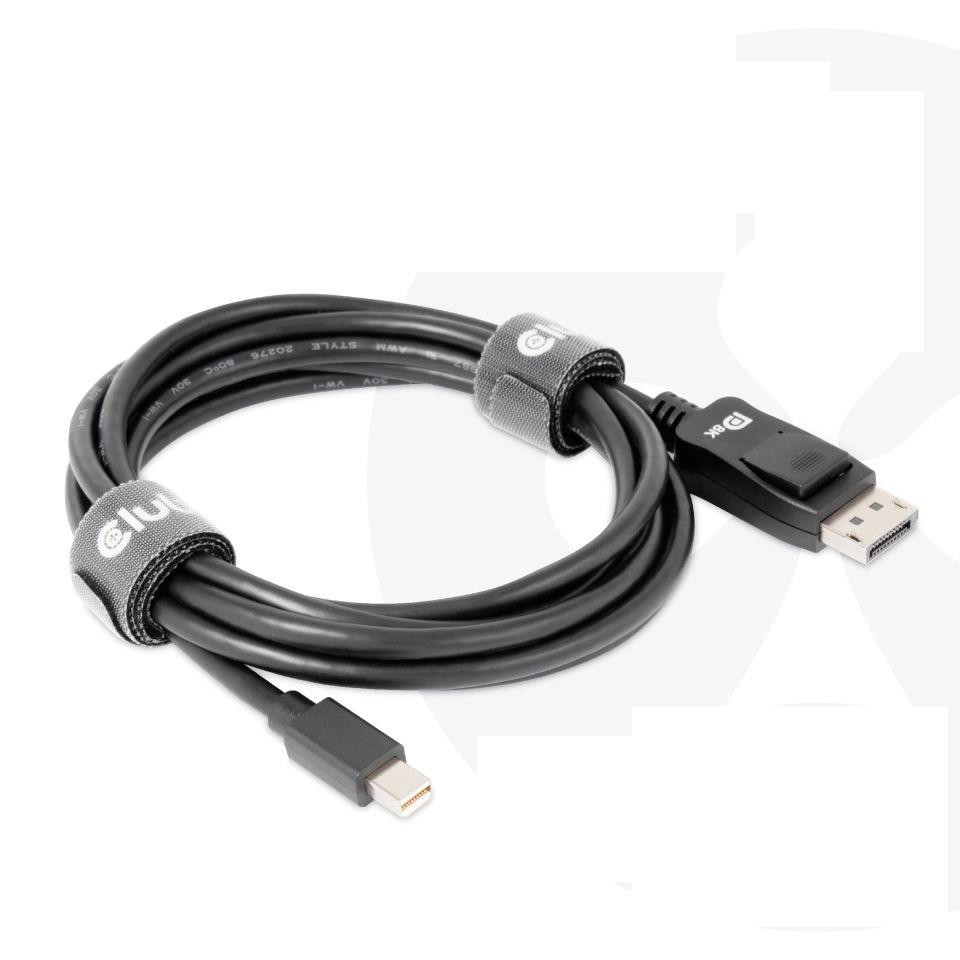 CLUB3D Mini DisplayPort to DisplayPort 1.4 HBR3 8K60Hz Cable, 2 Meter / 6.56 Feet